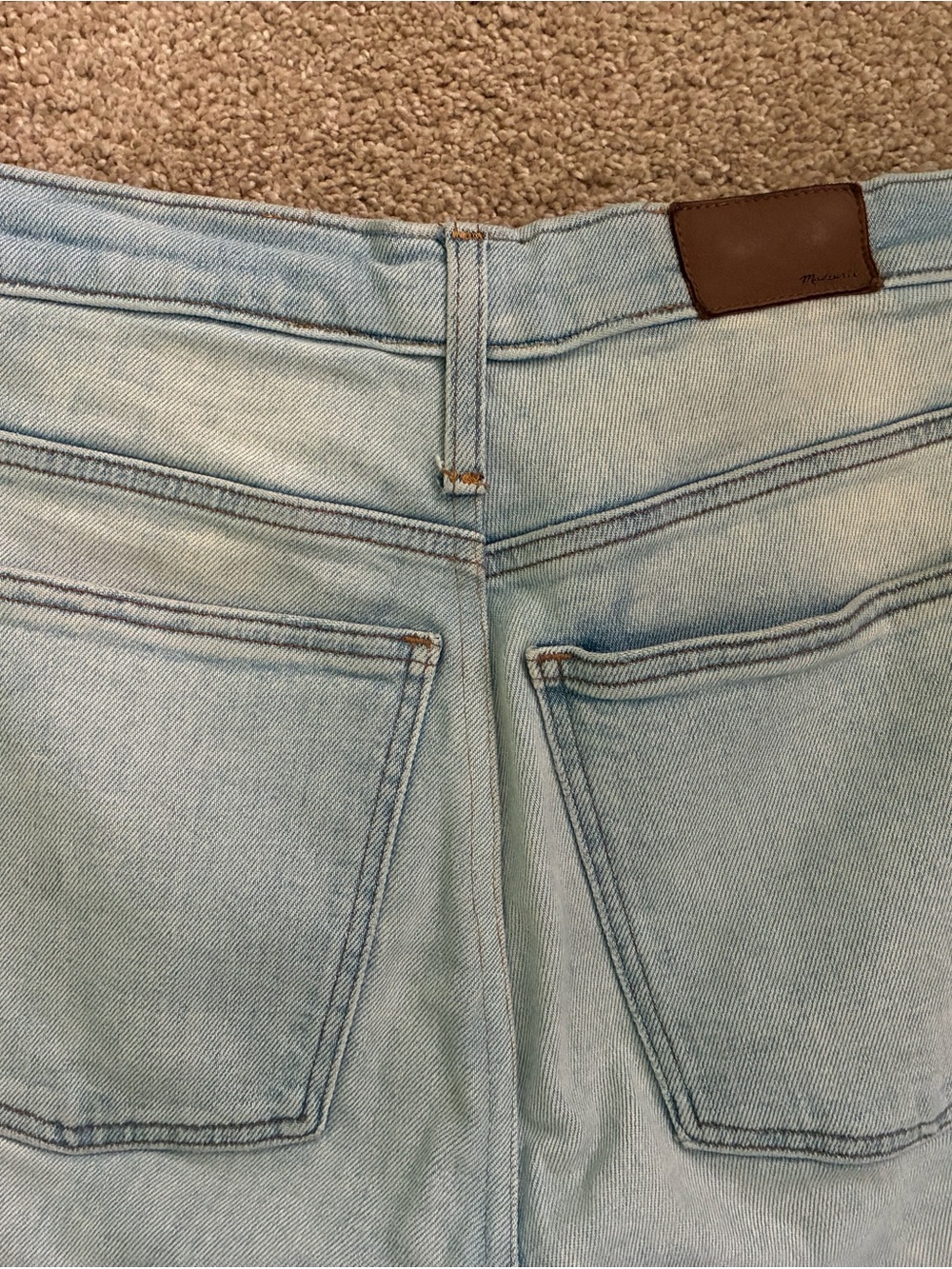 Madewell Light Blue Mid-Ride Classic Distressed Straight Leg Jeans - Picture 4 of 4